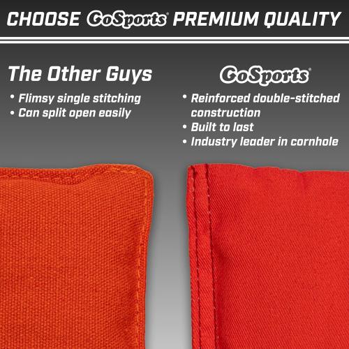 GoSports Classic Cornhole Bean Bags Set of 4-16 Colors Available - Regulation All Weather, Mix and Match BLACK