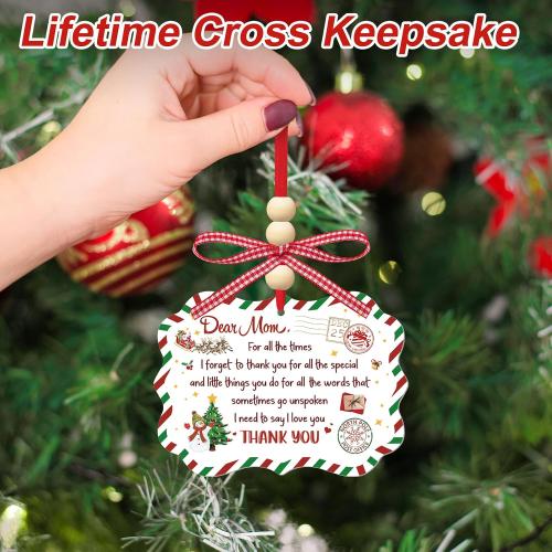 Gifts for Mom from Daughter and Son, to My Mom Gift, Keepsake Christmas Ornaments for Mom Stepmom Grandma, Mom Ornaments 2024 Thank You Appreciation Mom Gifts, Christmas Mothers Day Birthday Gift