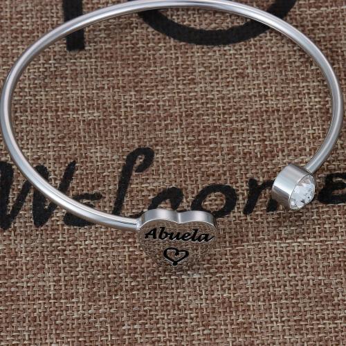 Kivosliviz Abuela Bracelet Gifts for Women from Grandchildren Best Grandma In Spanish Mothers Ideas Birthday for New Abuela Bracelet