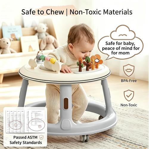 5-in-1 Musical Light Baby Walker, Featuring a Unique Building Block Table Mode, Standing Table, Bouncer, and Stroller Modes. Sturdy Construction with Adjustable Height, Suitable for Babies 6 Months