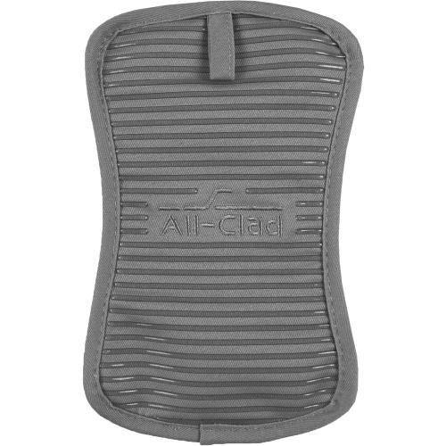 All-Clad Premium Pot Holder & Hot Pad: Heat Resistant to 500 Degrees - 100% Cotton, 10x6.25 Hot Pad for Kitchen and Barbeque, (1-Pack), Pewter
