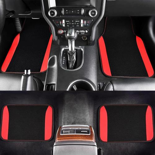 Flying Banner Car Seat Covers Front Seats Rear Bench Polyester car seat Protectors Easy installations Rear Bench Split Classic Man Lady Truck (Full Set - Low Back - Combo Pack, Black Red)