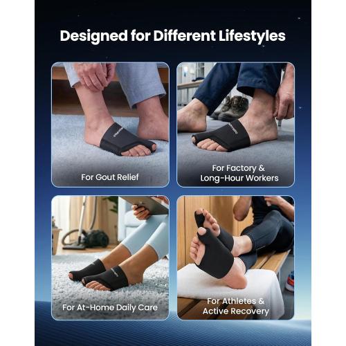 3D Forefoot Ice Pack with Dual-Layer Cooling Gel and Bunion Corrector