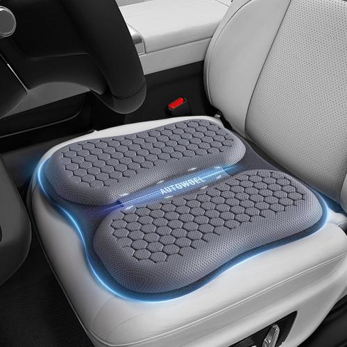 Grey Car Seat Cushion, Comfort Ice-Gel Car Cushions for Driving - Sciatica & Lower Back Pain Relief, Seat Cushion for Car Seat Driver, Office Chair, Wheelchair