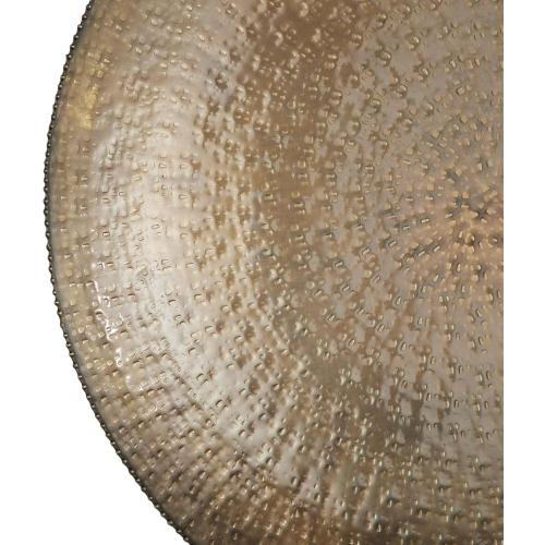 Deco 79 Metal Plate Home Wall Decor Large Metallic Disk Wall Sculpture, Set of 3 Wall Art 35, 29, 17D, Bronze