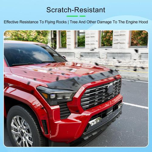 xipoqix Hood Protector Compatible with 2024-2026 Toyota Tacoma 2025 2026 4Runner Hood Shield Deflector Replacement for 2024-2026 Toyota Tacoma Accessories