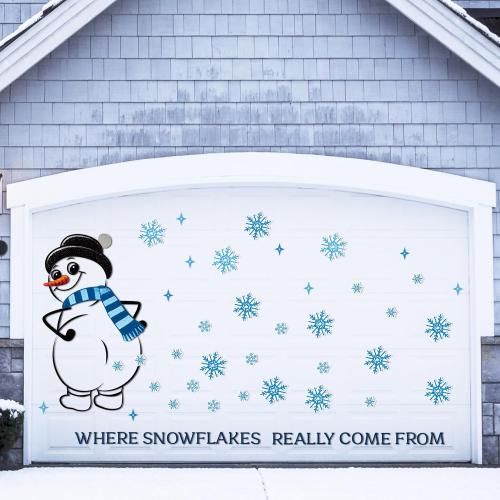 82PCS Christmas Garage Door Decorations Magnets - Snowman Snowflake Xmas Holiday Refrigerator Fridge Kitchen Decor