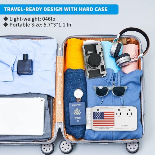 Upgraded 2200W 220V to 110V Converter for European Travel, Voltage Converter US to Europe for Hair Dryer Straightener Curling Iron, 2300W Power Adapter with USB for Laptop Tablet Camera Cell Phone