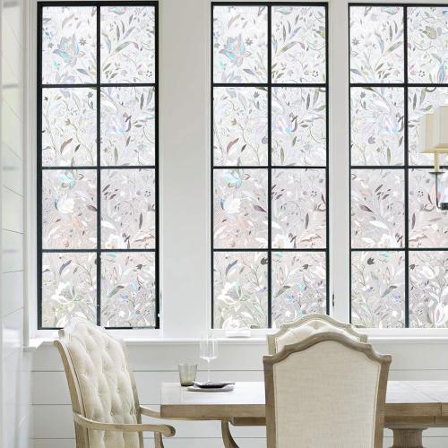 Kromapolis Window Film, Window Privacy Film, Vinyl Glass Covering, Stained Glass Decorative Film, Window Film Privacy Frosted, Static Window Clings, Non-Adhesive, No-Glue (29.5 x 78.7inch)