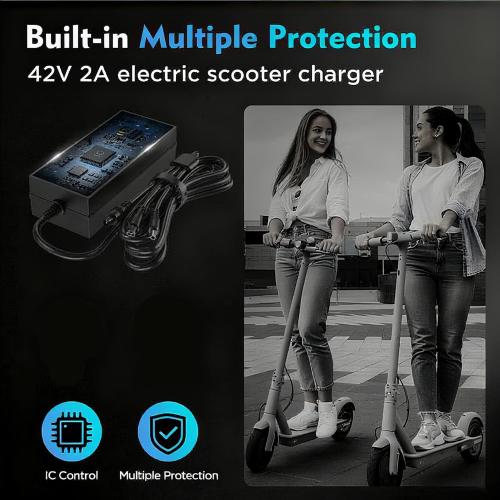 EVAPLUS SGS Certified 42V 2A Fast Charger with 3-Prong 0.31 Plug | for 36V Lithium Batteries- Compatible with Pocket Mod, Sports Mod, Electric Scooters