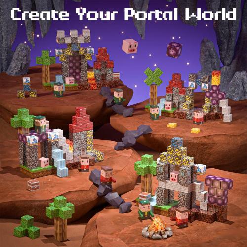 100PCS Magnetic Blocks - Magnet Tiles Toys for Kids, Magnetic Building Blocks Cubes, Stacking Magnets Toys for Kids, Birthday Gifts for Boys and Girls Age 3  Years Old