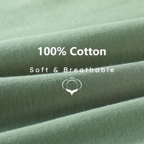 Baby Sleep Sack 6-12 Months, 100% Cotton Sleeping Sack for Newborn and Infant, 3 Pack Baby Wearable Blanket, 0.5 Tog Lightweight Double Zipper Sleep Bag Cyan