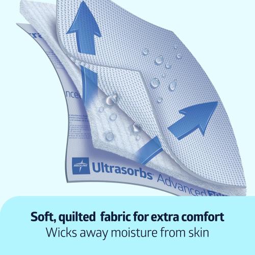 Medline Ultrasorbs Advanced Extra Strength Drypads, 30 x 36, 70 Count, Super Absorbent Disposable Pads, Incontinence Bed Pads, Chucks Bed Pads, Elderly, 350 lb Repositioning Capacity
