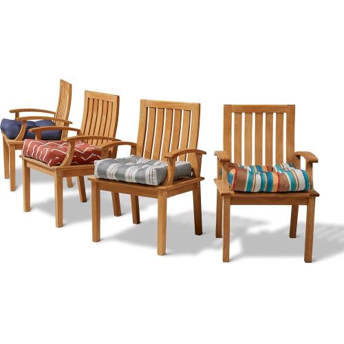 Set of 2 Classic Accessories Water-Resistant Square Patio Seat Cushions, 19 x 19 x 5 Inch, 2 Pack, Black, Outdoor Seat Cushions