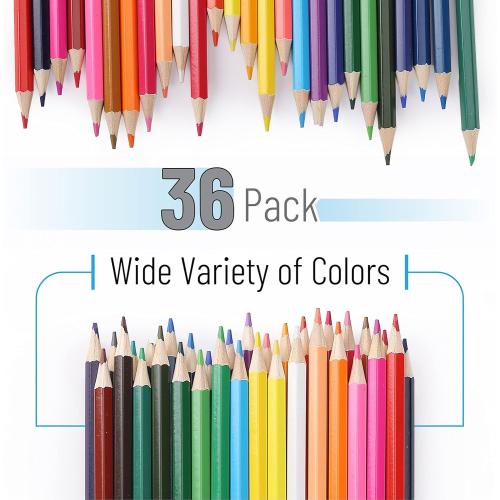 Mr. Pen- Colored Pencils for Kids, 36 Pack, Soft Core Pre-Sharpened