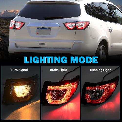 Tail Lights Assembly Compatible with 2013 2014 2015 2016 2017 Chevy Traverse Right Passenger Side Rear Taillights Brake Turn Signal Lamp Halogen Lighting Replace: 84266020,23301757