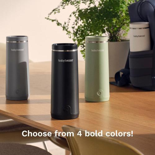 Baby Brezza Portable Warmer – used 67% Faster Baby Bottle Warming - Travel Breastmilk and Formula Warmer - Safe, Even Heating - Up to 9oz - No Adapters, Black