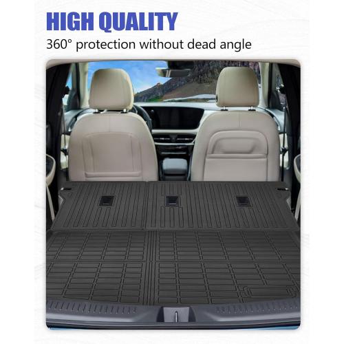 Cargo Liners Backrest Mat for Buick Encore GX Accessories 2020-2025 2026 with Hook&Loop Rear Trunk Mat Rear Seat Back Cover Protector All Weather Anti-Slip Split Dog Liner