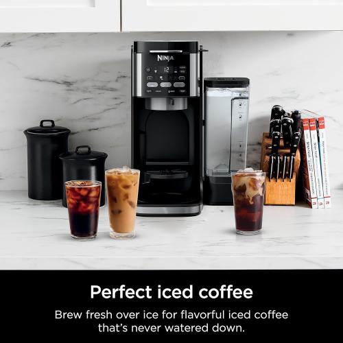 Ninja | Drip Coffee Maker | DualBrew Pro Hot & Iced Coffee Machine | Use with K-Cup Coffee Pods | 3 Brew Styles (Classic, Rich, & Iced) | 60oz Removable Reservoir & Dishwasher Safe | Black | CFP101
