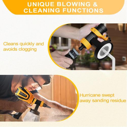 VONFORN Paint Sprayer, 700W Spray Paint Gun with 4 Nozzles & 3 Patterns