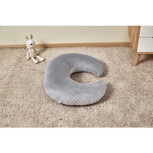 ESEN Plus Size Nursing Pillow and Body Positioner for Breast Feeding and Bottle Feeding, Ultra Soft Baby Breastfeeding Pillows with Removable Nursing Pillow Cover for Mom and Baby (Gray)