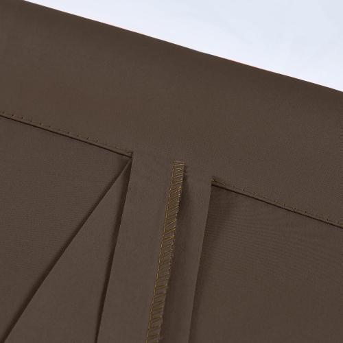 DONREN Coffee Brown Blackout Curtain for Bathroom Windows Adjustable Tie Up Shade Curtain with Rod Pocket Top for Kitchen (34 inches W x 54 inches L Set of 1)