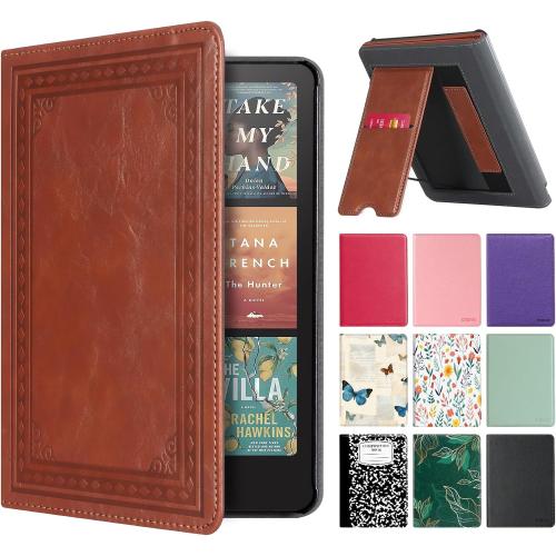 CoBak Stand Case for 7 Kindle Paperwhite 12th Gen 2024 and Kindle Colorsoft with Hand Strap - Compatible with iPhone MagSafe, for Samsung/Belkin/Anker Wireless Charging Pads, Durable, Auto Sleep Wake