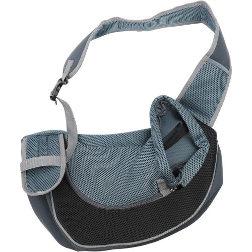 Pet Sling, Pet Dog Sling Carrier Adjustable Dog Satchel Carrier Bag Pet Single Shoulder Bag, Suitable for Puppy, Small Dogs, and Cats for Outdoor Travel (Black)