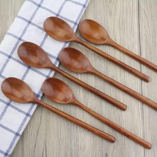 3 Korean Wooden Spoons for Eating, ADLORYEA 3 Pieces Small Wood Spoons