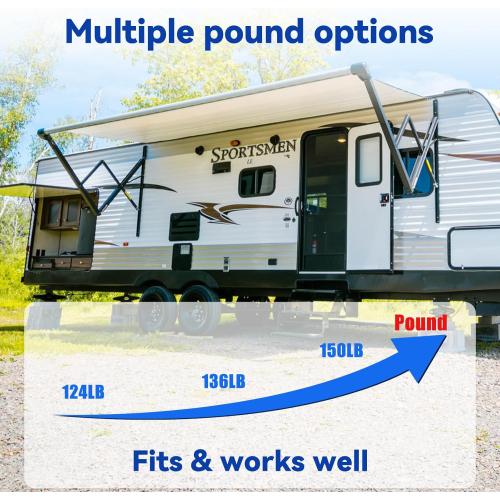 ARANA 280343 RV Awning Gas Struts, 260282 24 inch Gas Shocks, 124 to 140Lbs Lift Support Compatible with Solera Power RV Camper Awning Arms Domtic Weather Pro Awning, Set of 1