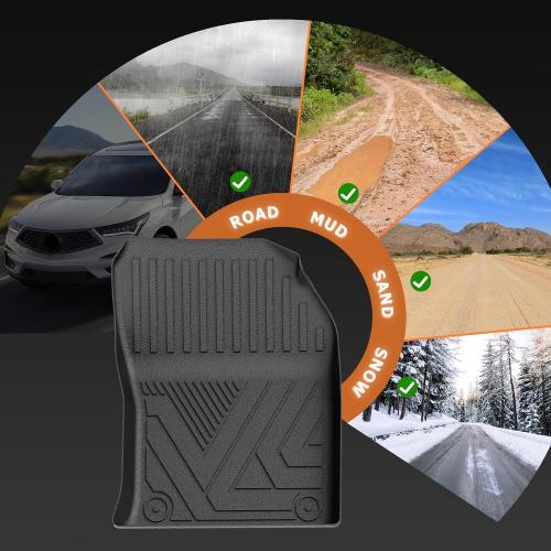 Floor Mats & Cargo Liner Custom Fit for 2020-2024 2025 Toyota Corolla/Corolla Hybrid Sedan (Not for Hatchback) All Weather Protection TPE Rubber Floor Mats Full Set Automotive Accessories, Black