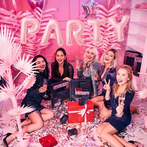 52 Pieces 16 Inches A-Z Letter Balloons – 2 Sets of Alphabet Mylar Balloon (Each Letter Includes 2 Balloons) for Party Decorations, Birthday, Graduation and Hanging Alphabet Banners (Pink)