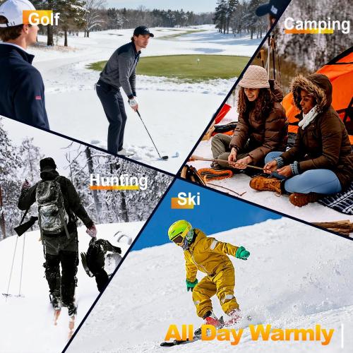 Hand Warmers Rechargeable - Electric Hand Warmers, Max 16 Hrs Warmth 4 Levels Heat Up to 127℉, Dual-Side Heating Portable Reusable Pocket Heater 2 Pack for Raynauds, Hunting, Camping, Golf