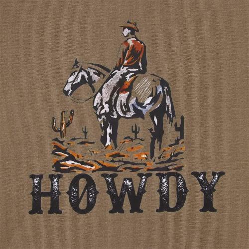 Brown Size 120 Toddler Boy Howdy Sweatshirt Cowboy Western Graphic Long Sleeve T-Shirt Kids Vintage Rodeo Lightweight Pullover Tops
