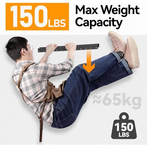 Studless TV Wall Mount for 32-75 inch TVs, No Stud Drywall TV Mount Holds up to 150 lbs, Low Profile, No Drill, Easy to Install for Bedroom Living Room, Bubble Level Included