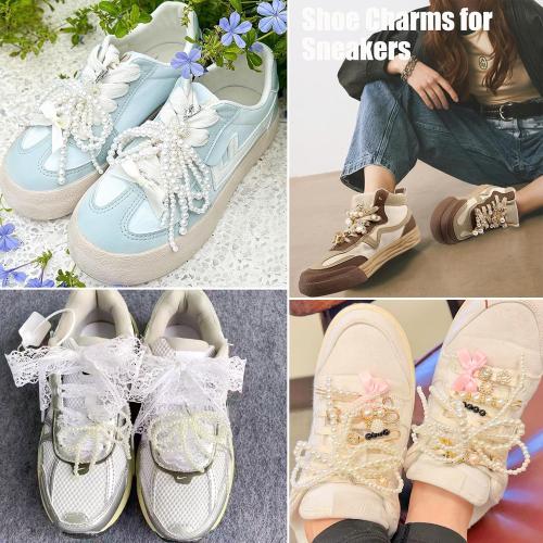 72 Pcs Sneaker Charms, Shoelace Charms For Sneakers, Pearl Rhinestone Brooches And Pins For Women, Shoe Jewelry Charms For Socks Laces Sneakers , Safety Pins Buttons For Sock Clothes Decor Accessories