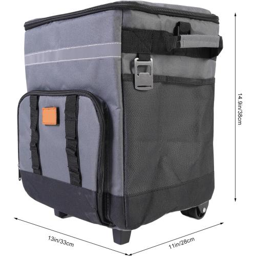 Wheeled Cooler, Advanced Insulation, High Density Material, Large Capacity C with Wheel for Camping, Hiking, Picnic 35L