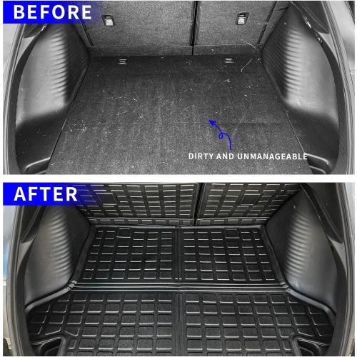 Rongtaod Floor Mats Compatible with 2023-2025 2026 Honda HRV Trunk Mat Cargo Mat Cargo Liner All Weather Back Seat Cover Protector 2024 HR-V Accessories (Trunk Mat Backrest Mats Floor Mats)