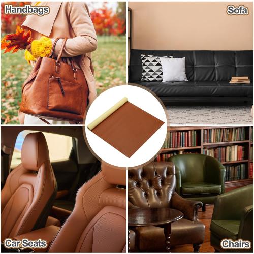 MECCANIXITY Leather Repair Patch 14x54 Self-Adhesive Leather Vinyl Repair Tape Kit for Furniture Couches Sofa Chair Car Boat Seats Jackets, Sky Blue