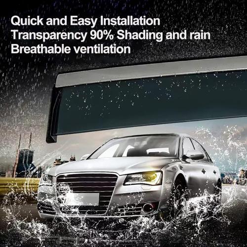Tape-On Rain Guards Window Visor Compatible with 2019-2024 Chevy Silverado 1500 & GMC Sierra 1500 Crew Cab Pickup Truck Window Vent Deflector Visors 4 Pcs