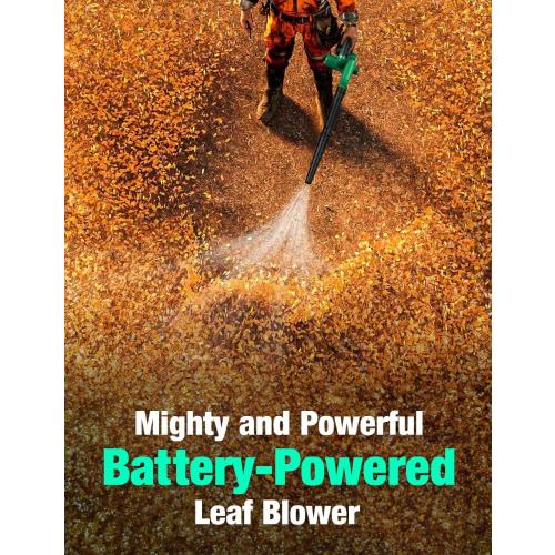 K I M O. Cordless Leaf Blower Vacuum Combo 4 in 1, 3 Nozzles &3 Modes for Inflation & Deflation, Extended Tube & Variable Speed, 20000RPM 150MPH, 2x2000mAh Battery Powered Leaf Blowers for Lawn Care