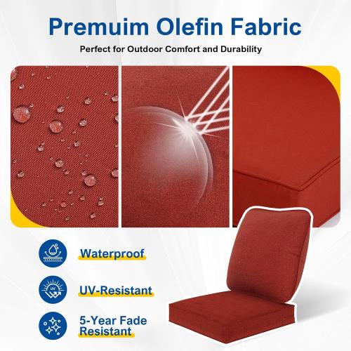 Naga Bahna 1 1, 24 x 24 Inch, Brick Red 2 Count