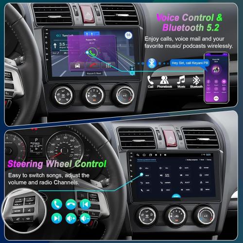 8core 64G Android 14 Car Radio for Subaru Forester WRX Impreza2013-2015with Wireless Carpaly&Android Auto for Harman Kardon system, 9'' 1280*720 IPS Touch Screen car stereo with Bluetooth/WiFi/GPS/DSP