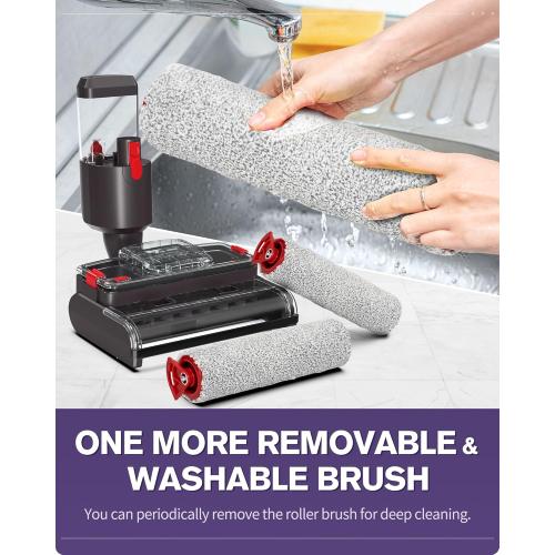 Electric Wet Dry Mopping Head for V15 V8 V7 V10 V11 Vacuum Cleaner, Automatic Cleaning Roller Brush for Various Hard Floors, Great for Sticky Messes and Pet Hair, 2024 New