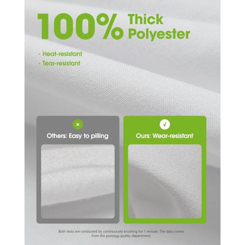 Pureegg Rectangle Table Cloth 60 x 84 – Durable Polyester Tablecloth Offers Reusable & Washable Protection, Ideal for Outdoor Party, Picnic, Wedding, Banquet and Birthday, 1 Pack, White