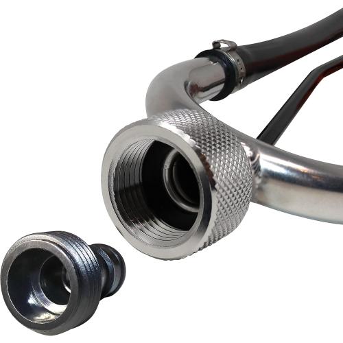 Steel Dual Feed Muff Style Heavy Duty Steel Boat Motor Flusher | Use for Antifreeze Winterization or Common Water Flush | 5/8 Inch Standard Garden Hose Connection