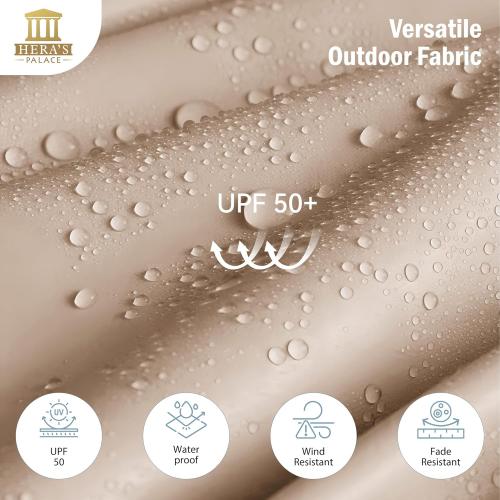 HERA'S PALACE 13 ft Rectangle Patio Umbrellas Large Outdoor Umbrella with Crank Powerful UV Protective Table Umbrella Outdoor Patio for Backyard, Pool, Garden, Deck