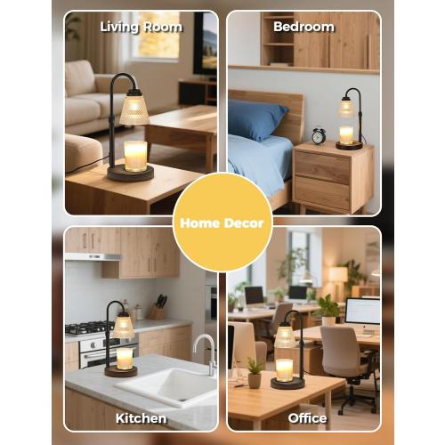 Candle Warmer Lamp with Timer Dimmer, Birthday Gifts for Mom Women Friend Sister, House Warming Gifts, Wax Melt Warmer, Office Apartment Dorm Room Home Decor