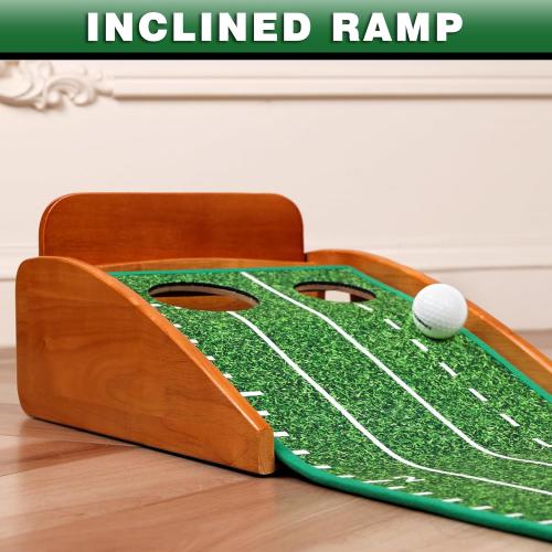 CHAMPKEY Premium Golf Putting Green Indoor with 3 Golf Putting Gates - Improves Putting Accuracy and Skill Levels Golf Putting Mat - Ideal for Indoor and Outdoor Training