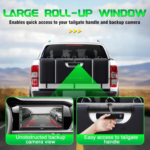 Upgraded Tailgate Bike Pad, Waterproof Truck Tailgate Pad Cover for 5 Mountain Bikes with Reflective Strips Tool Pocket Rear Camera Opening